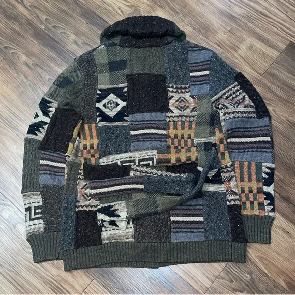 Ralph Lauren Double RL Multicolor Patchwork Cardigan - Picture 9 of 15